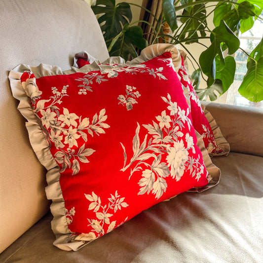 Housse de coussin froufrou - L'amoureuse