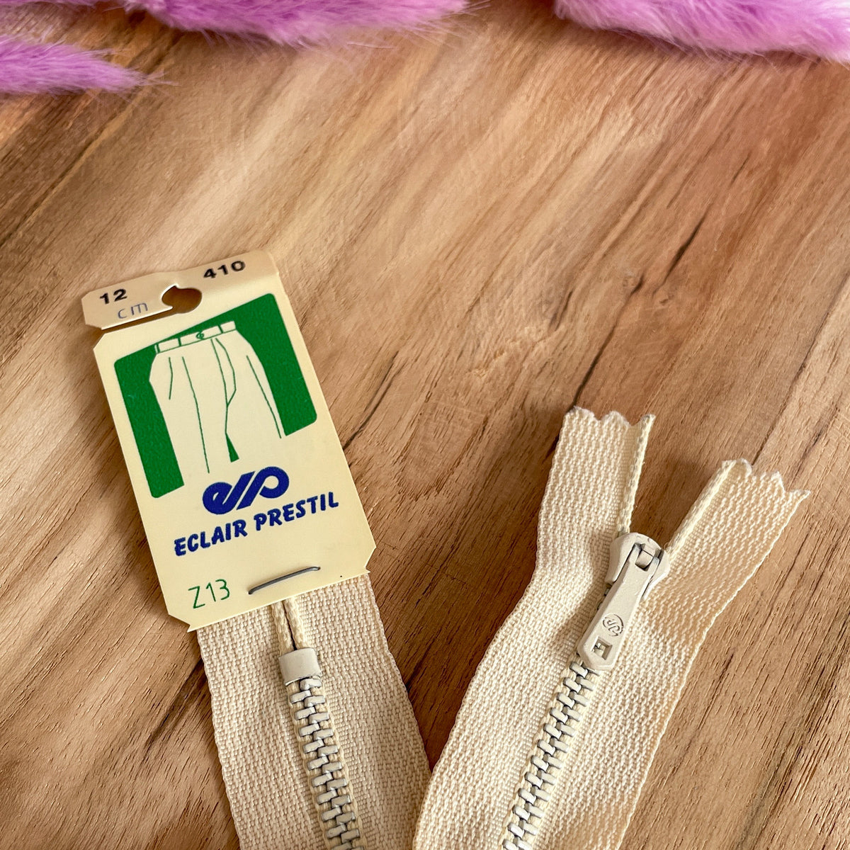 Fermeture éclair 12 cm - métal pantalon plaqué - Z13 PRESTIL