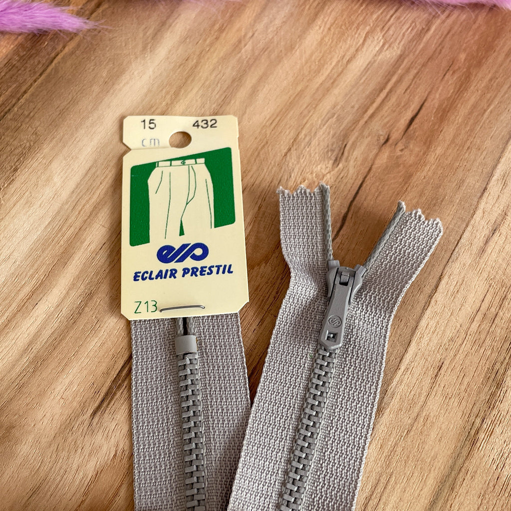 Fermeture éclair 15 cm - métal pantalon plaqué - Z13 PRESTIL