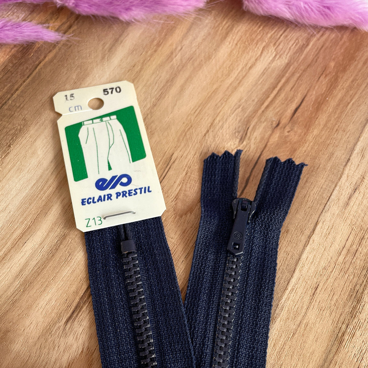 Fermeture éclair 15 cm - métal pantalon plaqué - Z13 PRESTIL