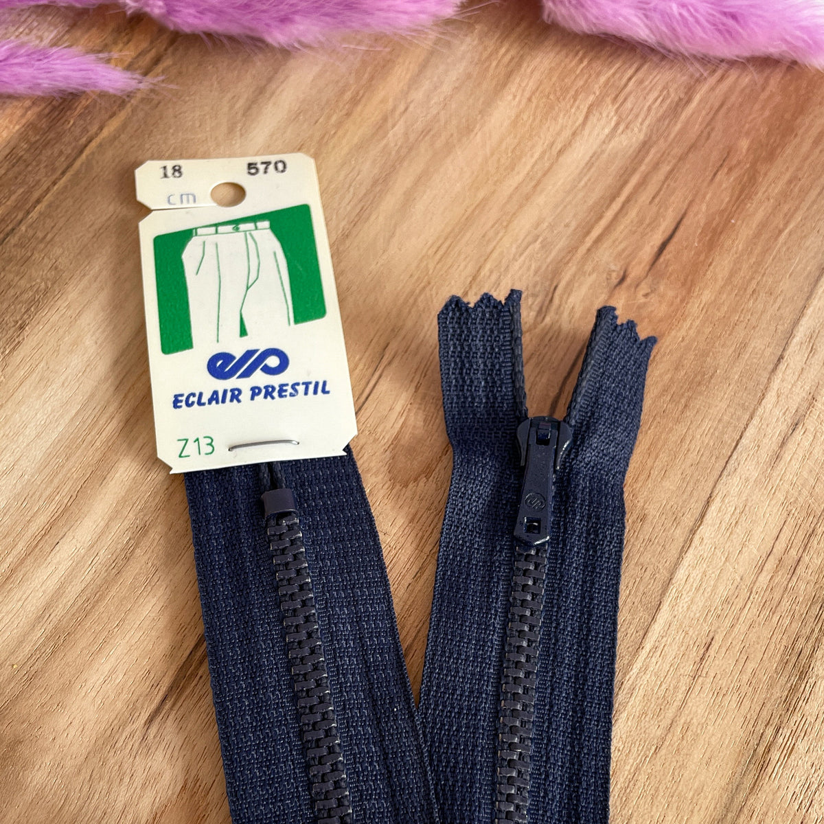 Fermeture éclair 18 cm - métal pantalon plaqué - Z13 PRESTIL