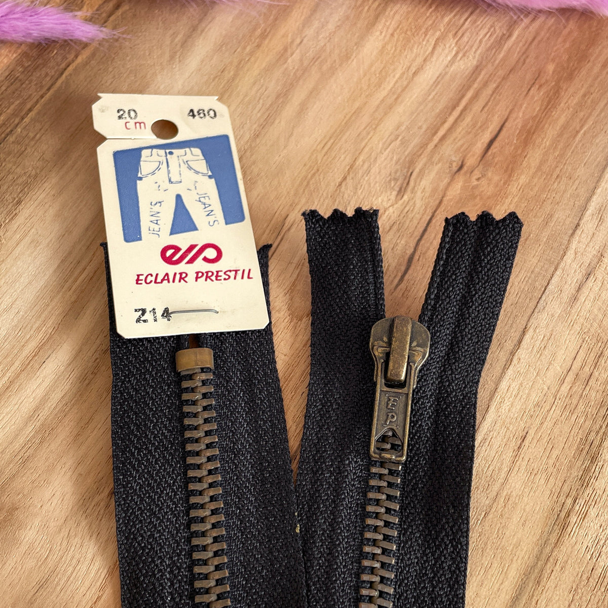 Fermeture éclair 20 cm - métal pantalon - Z14 PRESTIL