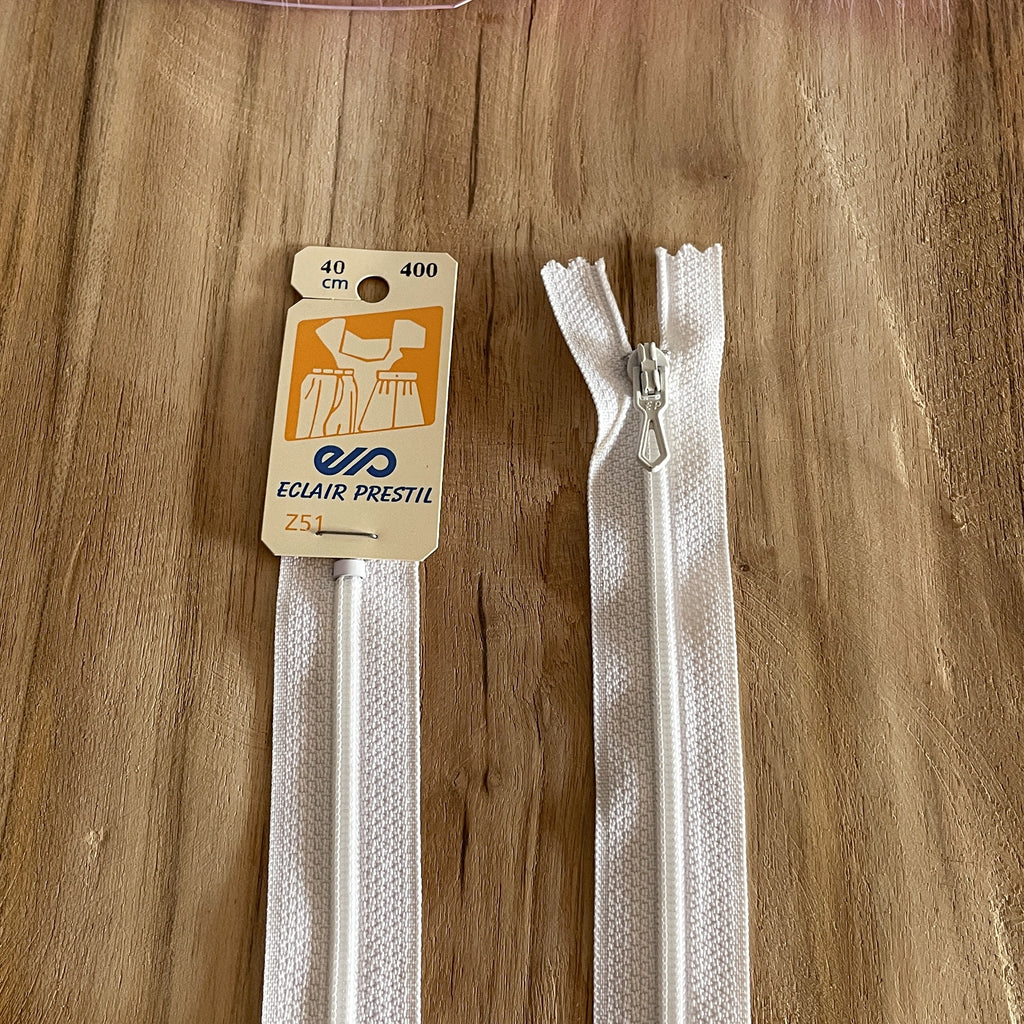 Fermeture éclair 40 cm - pointe pantalon/jupe - Z51 PRESTIL