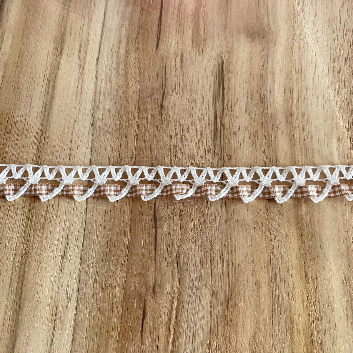 Galon vichy dentelle 15 mm